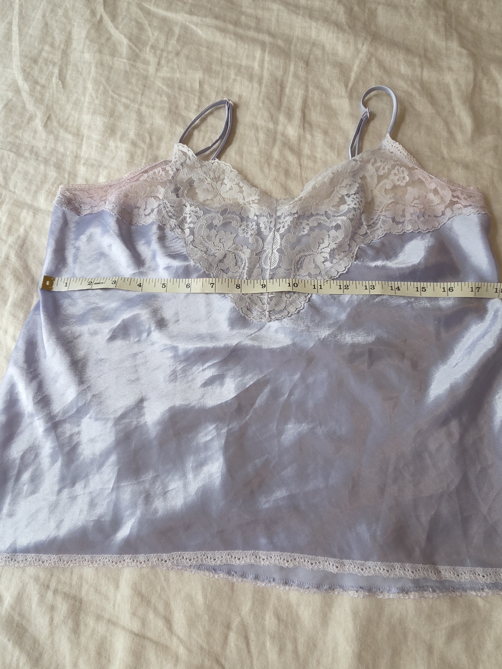Silky Lace-Trim Lavender Camisole - Women's Intimates